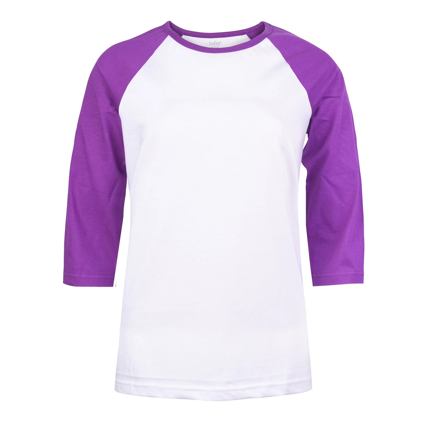 LADIES COTTON BASIC BASEBALL TEE