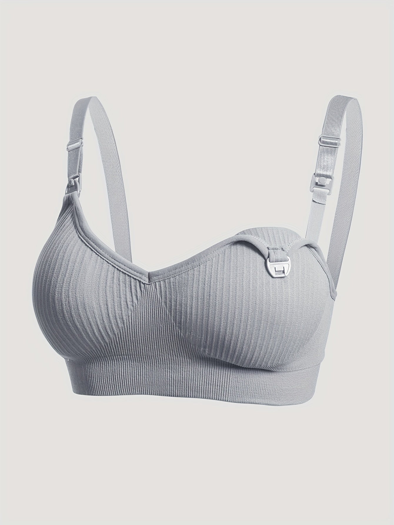 Set of 4 Maternity Nursing Bras - Soft, Flexible Full-Cup Breastfeeding Lingerie with Detachable Pads, Slim Fit, Suitable for All Seasons, Ideal for Expecting Mothers, Support for Breastfeeding | Slim Fit Bra | Flexible Material