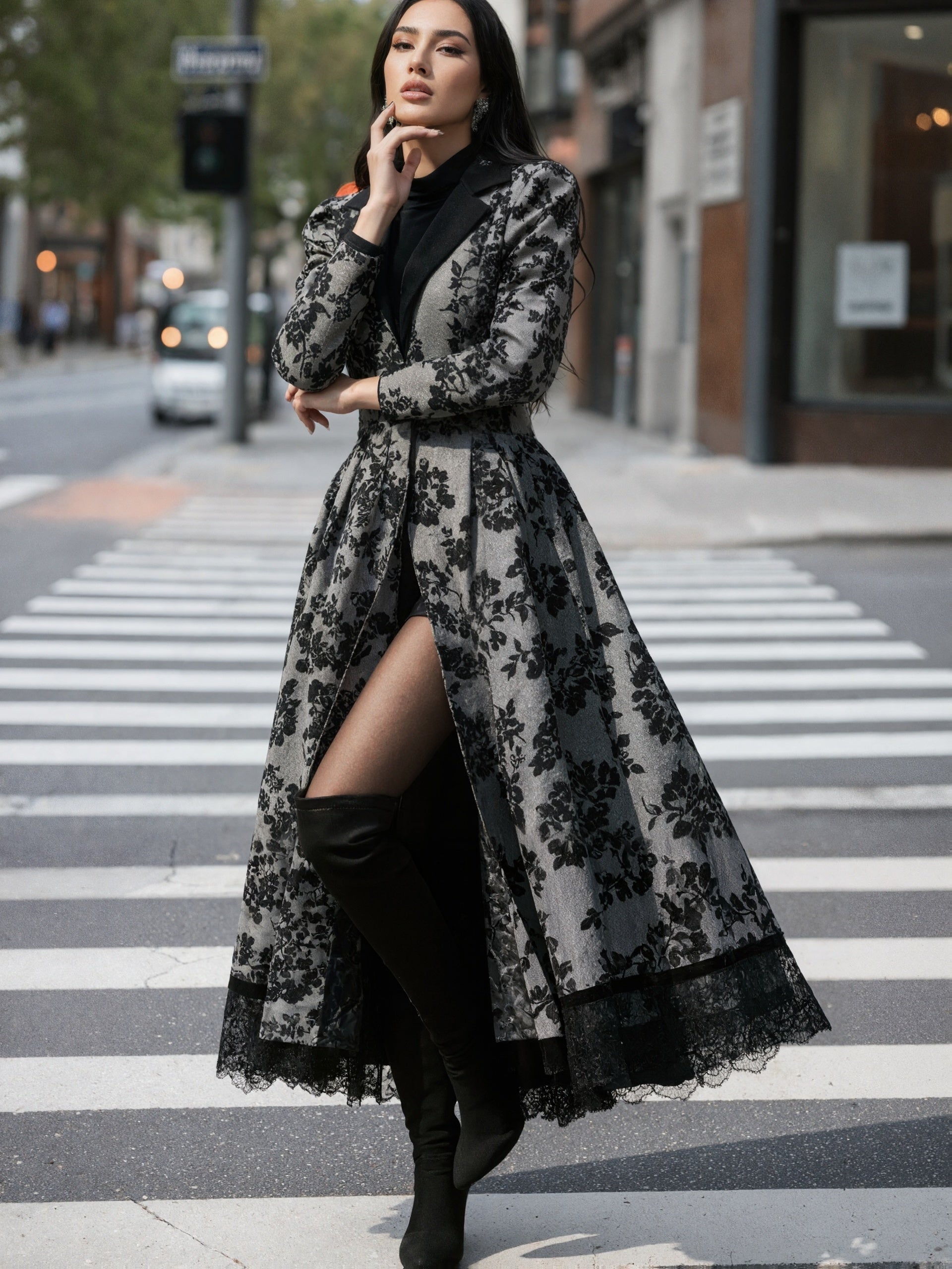 Women's Black Lace Jacket - product view 1