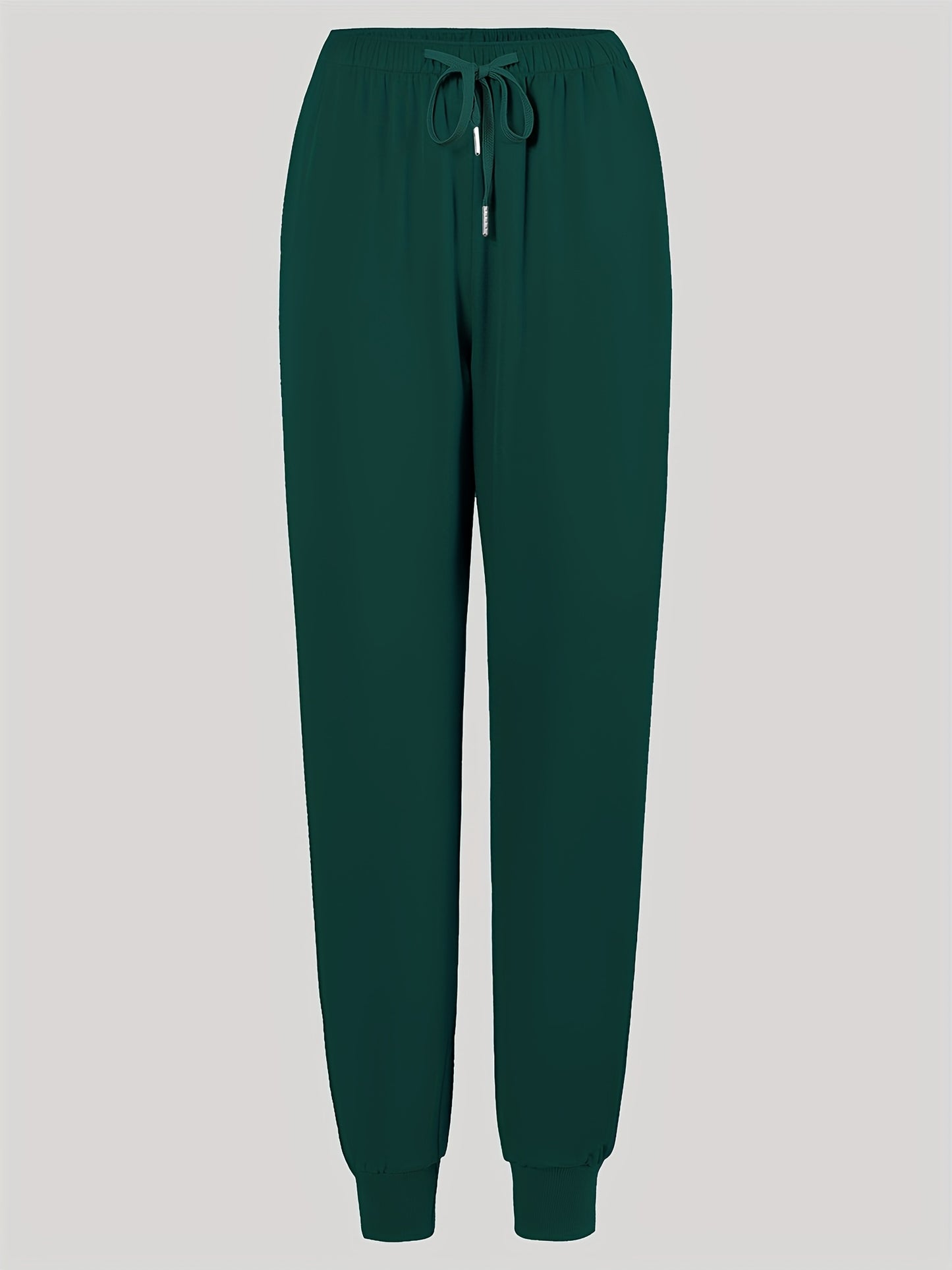 Women'S Frosted Pocket Brush Pants with Elastic Ribbed Toe Binding Work Pants