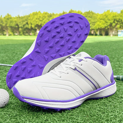 [Stylish] Thestron Women'S Golf Shoes - Non-Slip, Lightweight, Comfortable Training Sneakers with Textured Grip, Pink & White Design, Sizes 35-43 for Enhanced Performance on the Course, Sports Sneakers | Modern Golf Shoes | Fabric Lined Interior