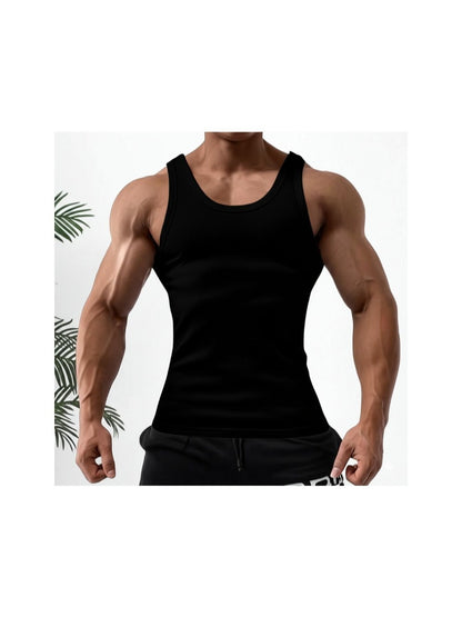 Men's Solid Color Tank Top - Classic Neck Sleeveless 463269