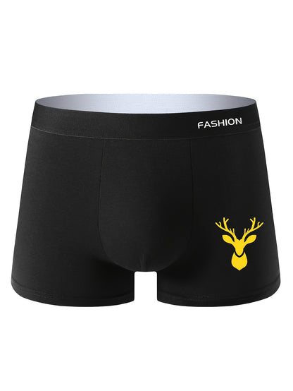 4pcs of Men'S Underwear Breathable And Moisture-Absorbent, Soft And Healthy, Men'S Boxer Briefs, Sports, Daily Casual Boxers, Trendy Fashion Pants