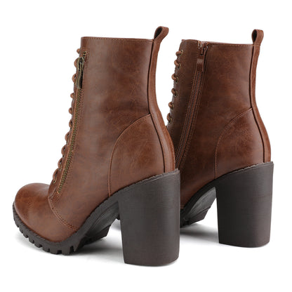 Women's Stylish Fashion Comfortable Chunky Heel Ankle Booties