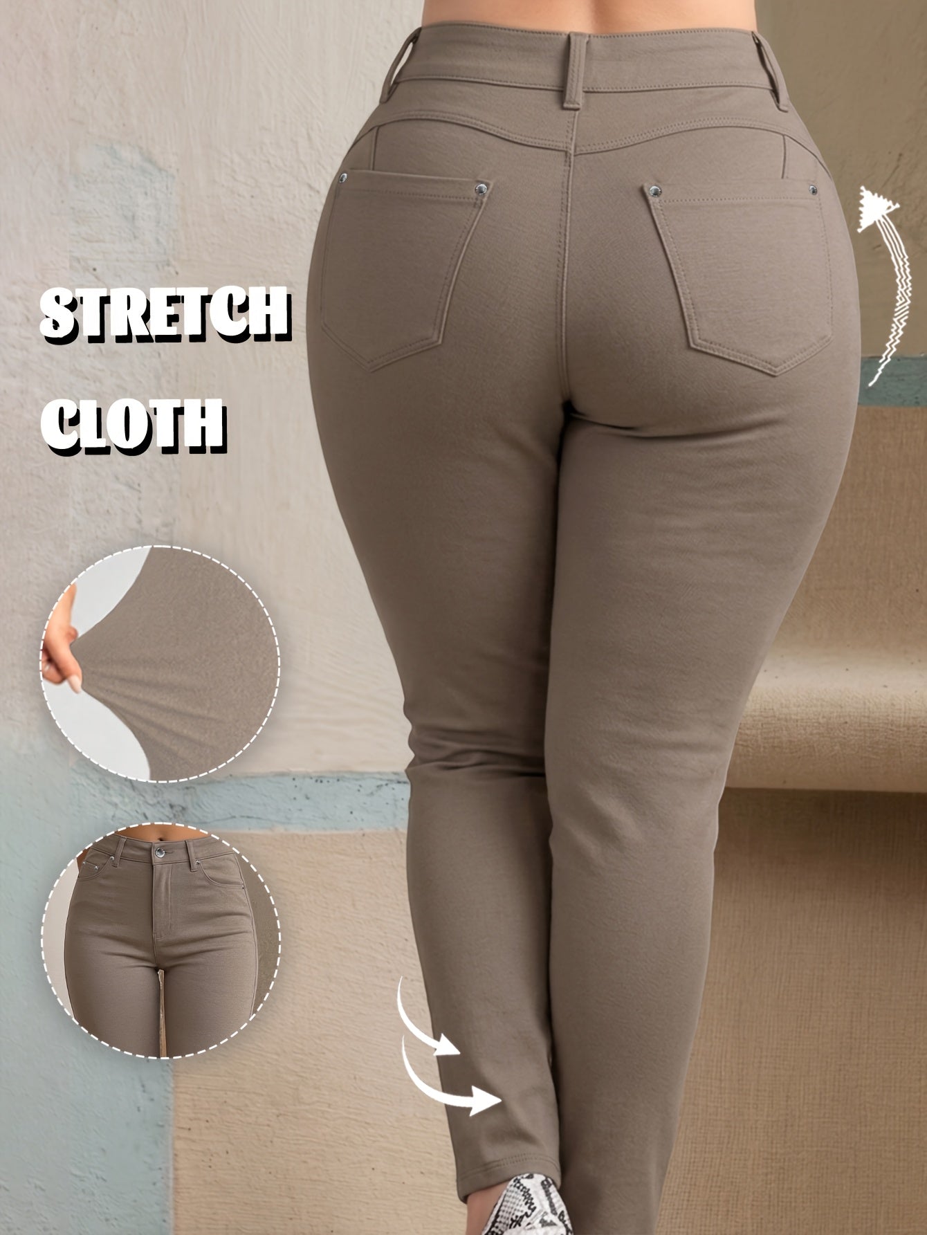 Y2K Trendy High-Stretch Slim Fit Women'S Pants, All-Season Streetwear Casual Trousers