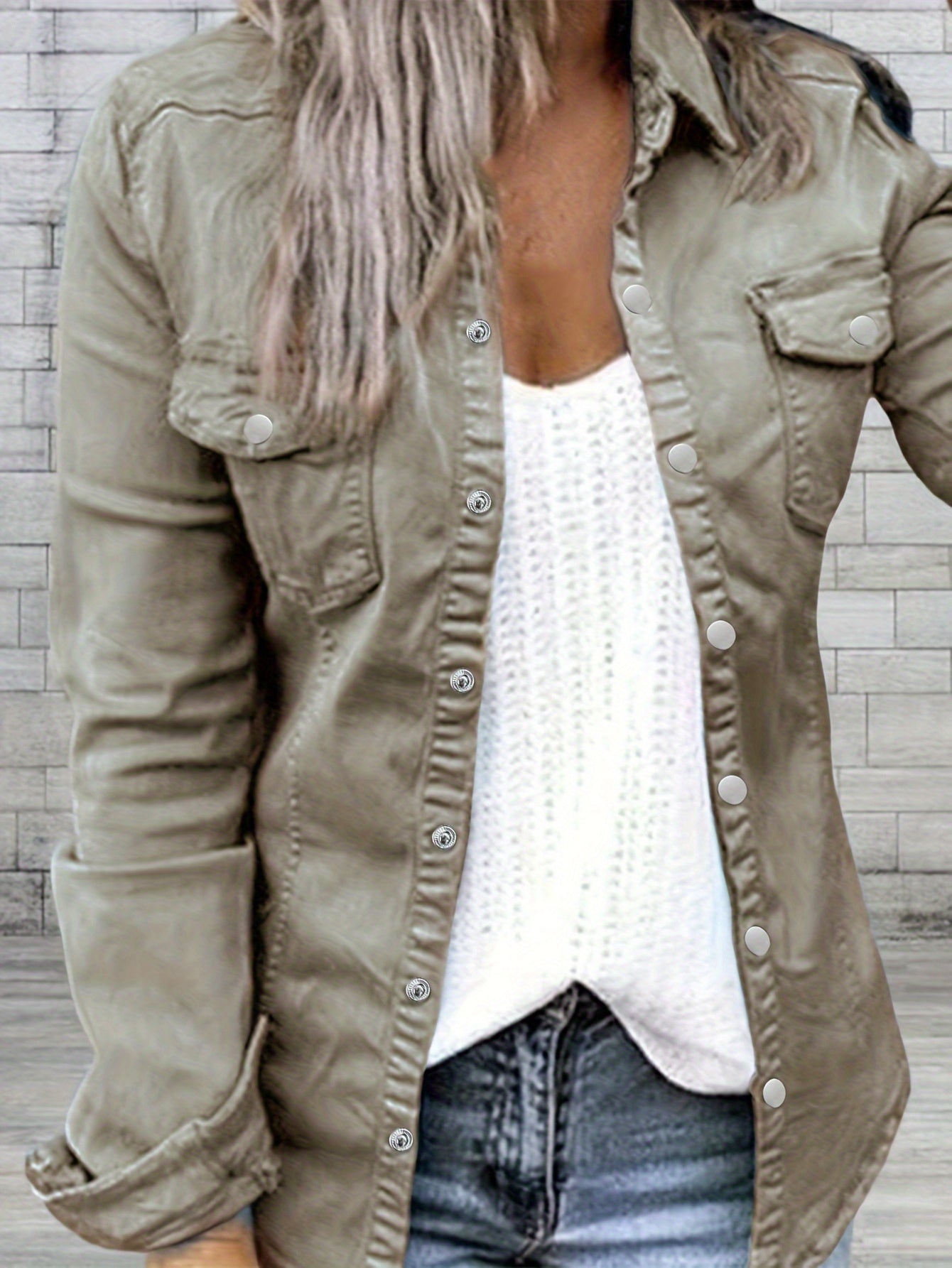 New Cross-Border European And American Fashion Women'S Denim Jacket