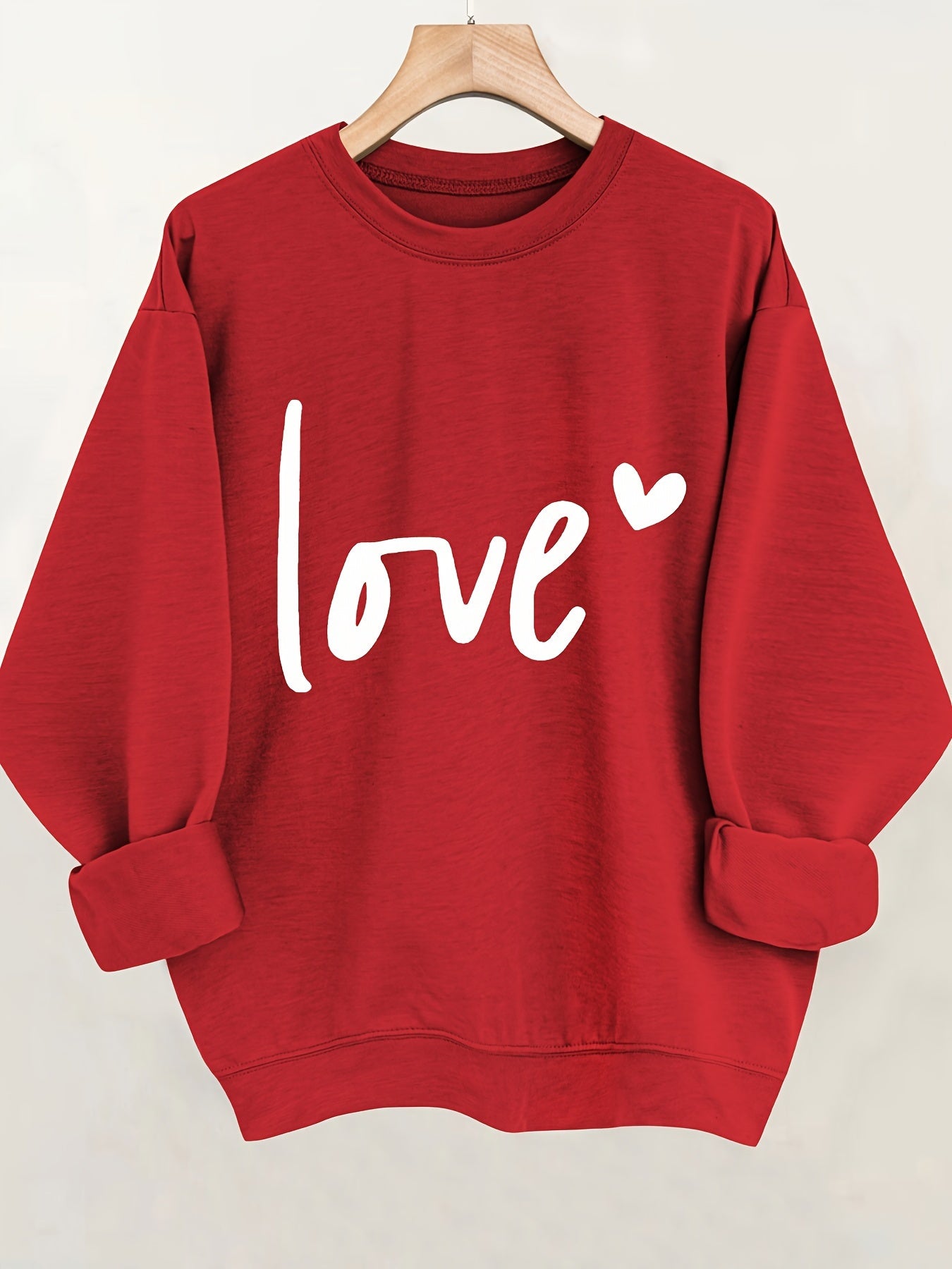 Valentine'S Day Printed Sweatshirt, Women'S Clothing