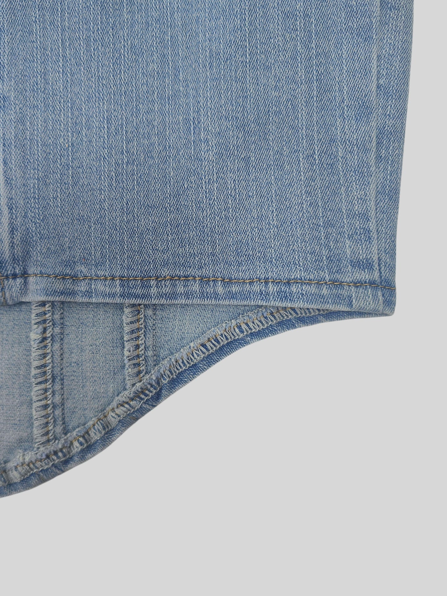 Women's High-Stretch Denim Bustier Top with Zipper-Front Closure - Slim Fit Solid Color (No transparency) | Machine Washable Non-See-Through Fabric | Spring Summer Fall Blouse for Casual & Dressy Wear | Elegant Stretch Denim Jacket