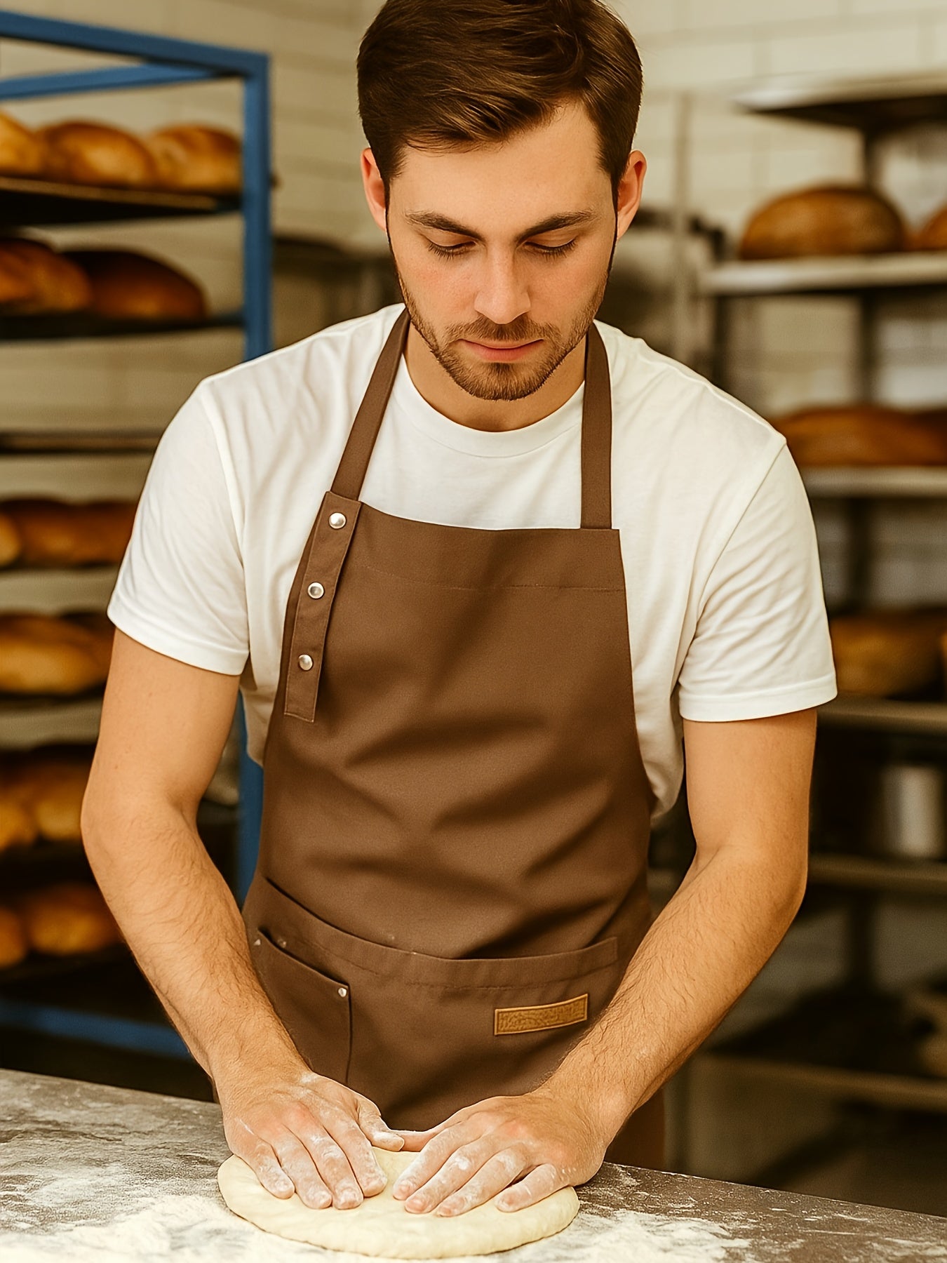 Artist & Chef Apron - Professional Painting, Pottery & Baking Apron with Adjustable Buckle Straps & Utility Pockets, Perfect Valentine's Day & Christmas Gift for Couples