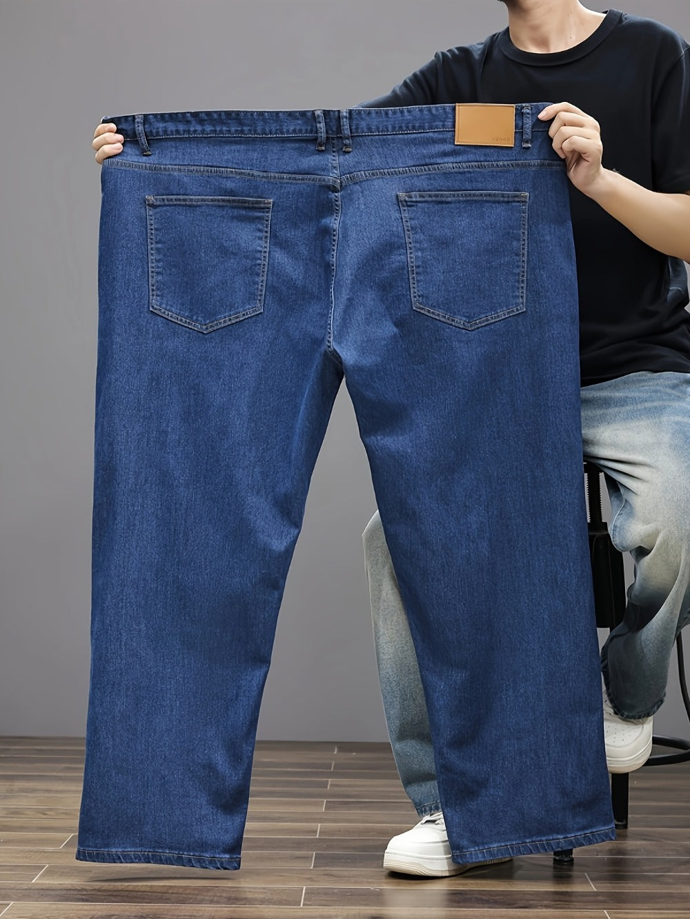 Men's Relaxed Fit Jeans - Classic Wash Clean Finish Travel