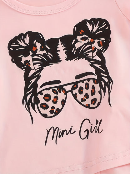 3 Set Shipped At Random, Baby Girl Clothes, Toddler Girl Summer Outfit Set, Soft Smooth High-Stretch Short Sleeve Cartoon Graphic Tee & Shorts, Cute Heart Unicorn Print Set Clothes for 6-36 Months, Perfect for Outdoor