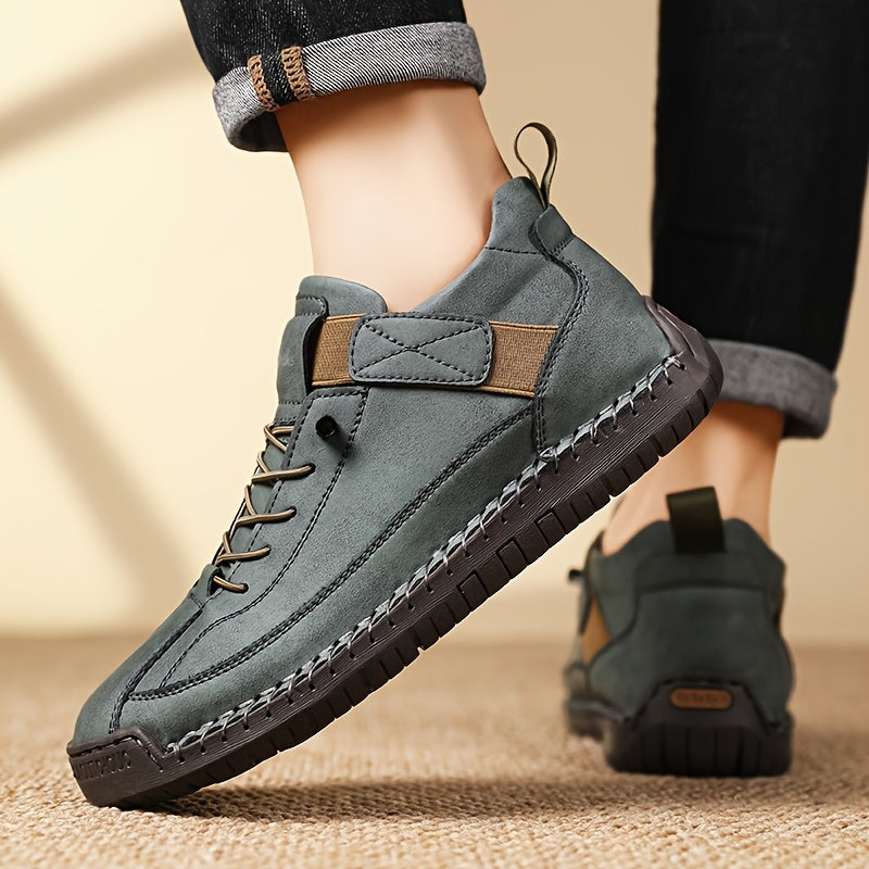 GREKS Men's Mesh Breathable Walking Loafers Outdoor Lightweight Slip-on Mesh Casual Shoes Stitching Honeycomb