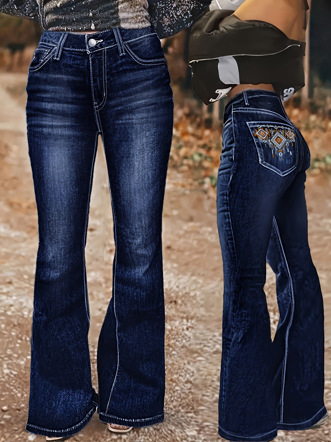 Black High-Waist Jeans - product view 48