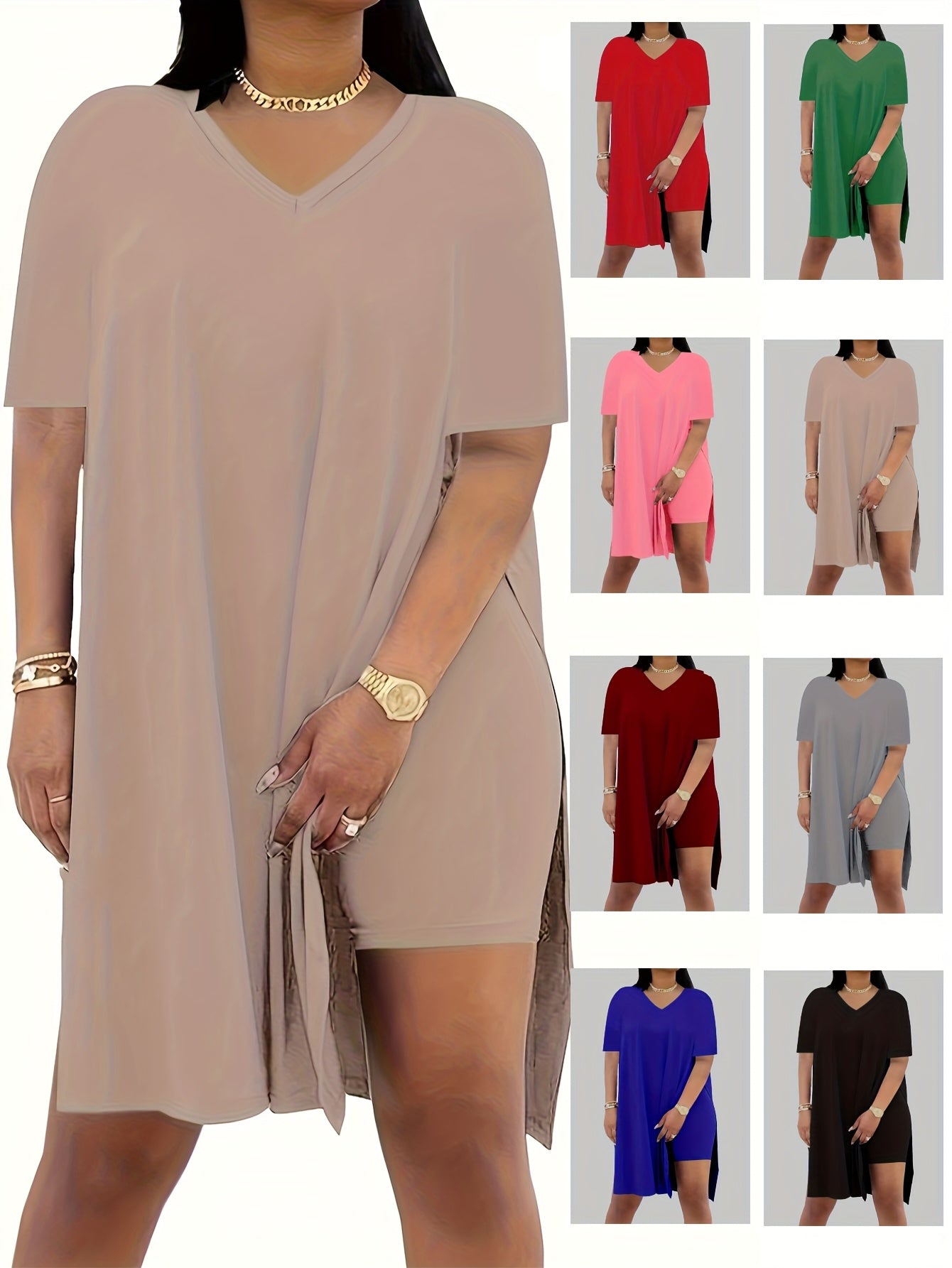 Women's Black Polyester V-Neck Shorts - product view 4