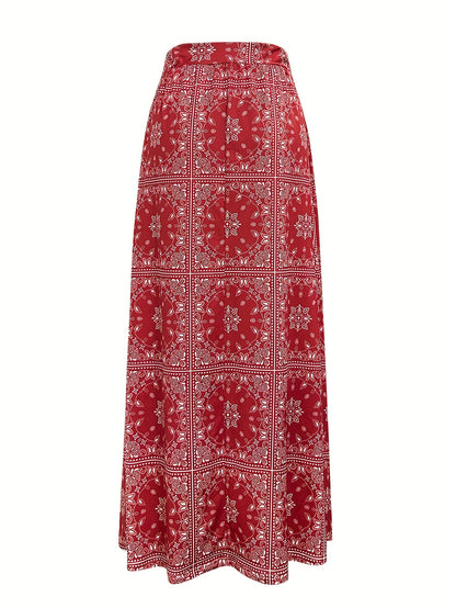 Summer New Fashionable Casual Ethnic Style Printed Women'S Skirt