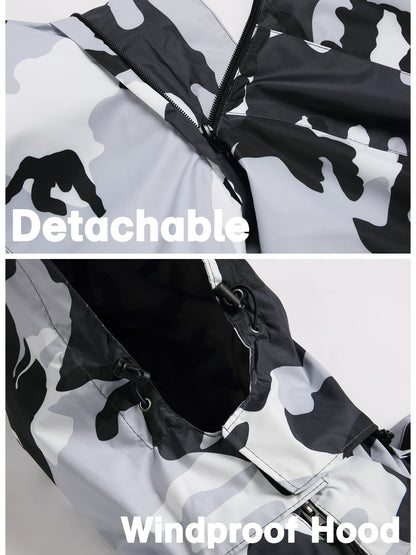 Men'S Rain Jacket Waterproof Lightweight Packable Raincoat Pullover Windbreaker with Hood for Hiking Running