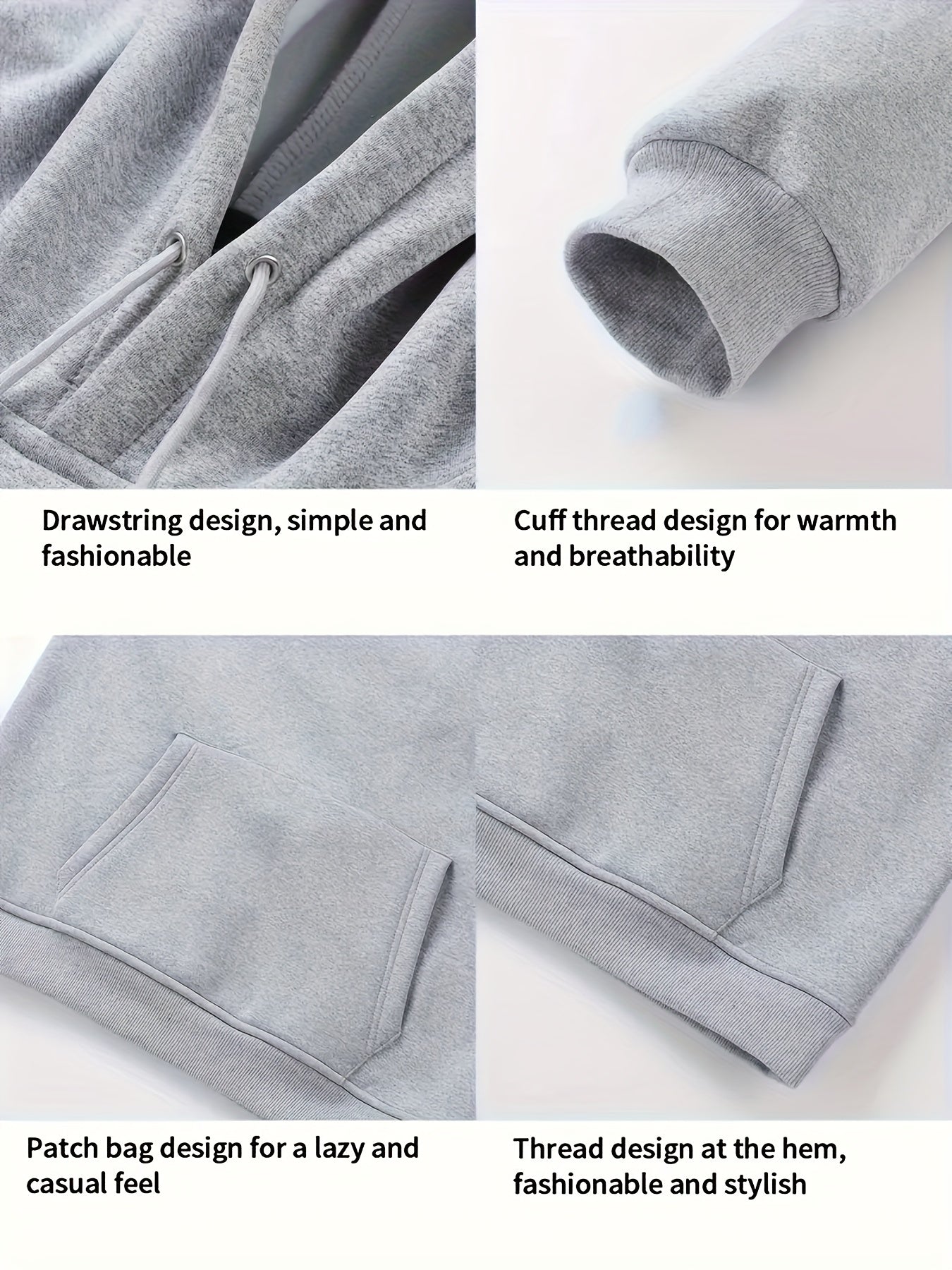 Heated Hoodie for Men Electric Heating Sweatshirt, Winter Thermal Pullover Sweater(Battery Not Inculded)