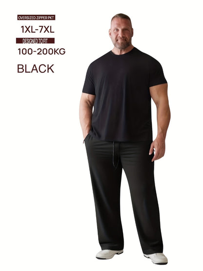 Men's Casual Trousers - Elastic Waist With Pockets