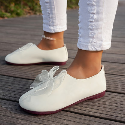 Women'S Fashionable Flat Single Shoes with Butterfly Flower Decoration, Design, Offering a Casual, Comfortable, And Lightweight Experience for Outdoor Wear., Women Shoes