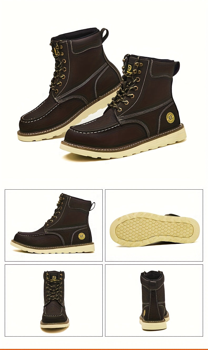 Men's Work Shoes, All-Season Labor Protection Shoes, Work Boots, Comfortable Fabric Insoles, Casual Outdoor Sneakers, Construction Boots