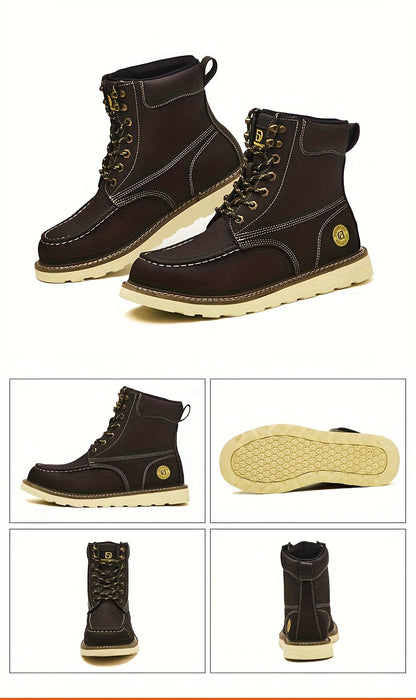 Men's Work Shoes, All-Season Labor Protection Shoes, Work Boots, Comfortable Fabric Insoles, Casual Outdoor Sneakers, Construction Boots