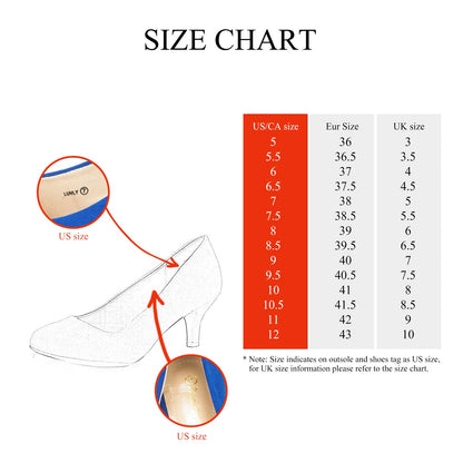 Women's Luvly Bridal Wedding Party Low Heel Pump Shoes Women’s High Heel Dress Pump Round Toe Shoe Classic Office Special Dressy Casual Wedding Pump Shoes