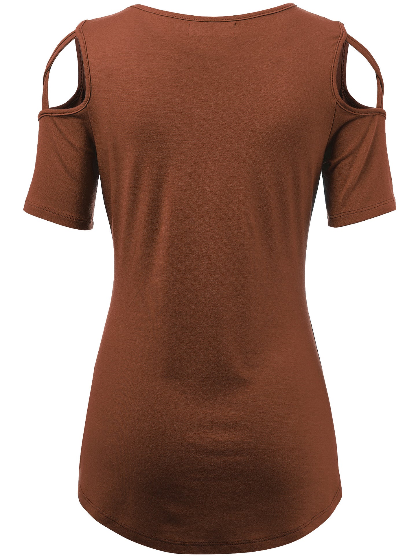 Women's Casual Open Strap Shoulder Short Sleeve Top