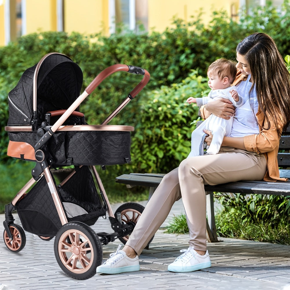 Baby Stroller - Foldable Reversible Adjustable Travel