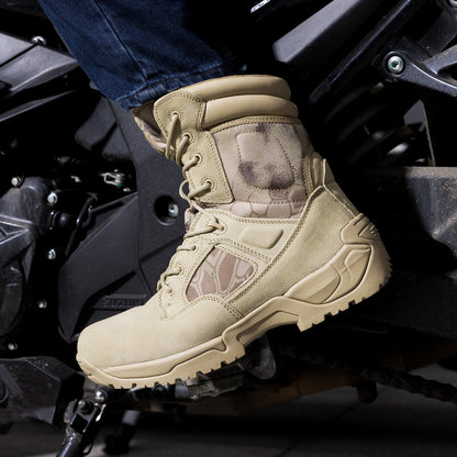 NORTIV 8 Men's Tactical Boot Waterproof Lightweight Comfortable Boots for Work Motorcycle Combat Boots Side Zipper Hiking Outdoor Climbing Activities All Day All Season Christmas Gifts
