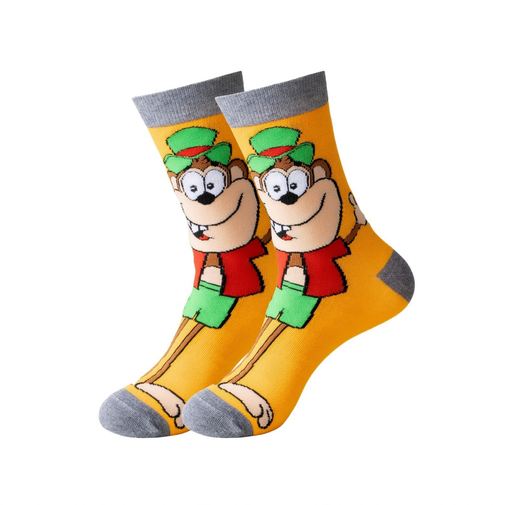 Men's Cute Print Crew Socks - 22-Pair Pack