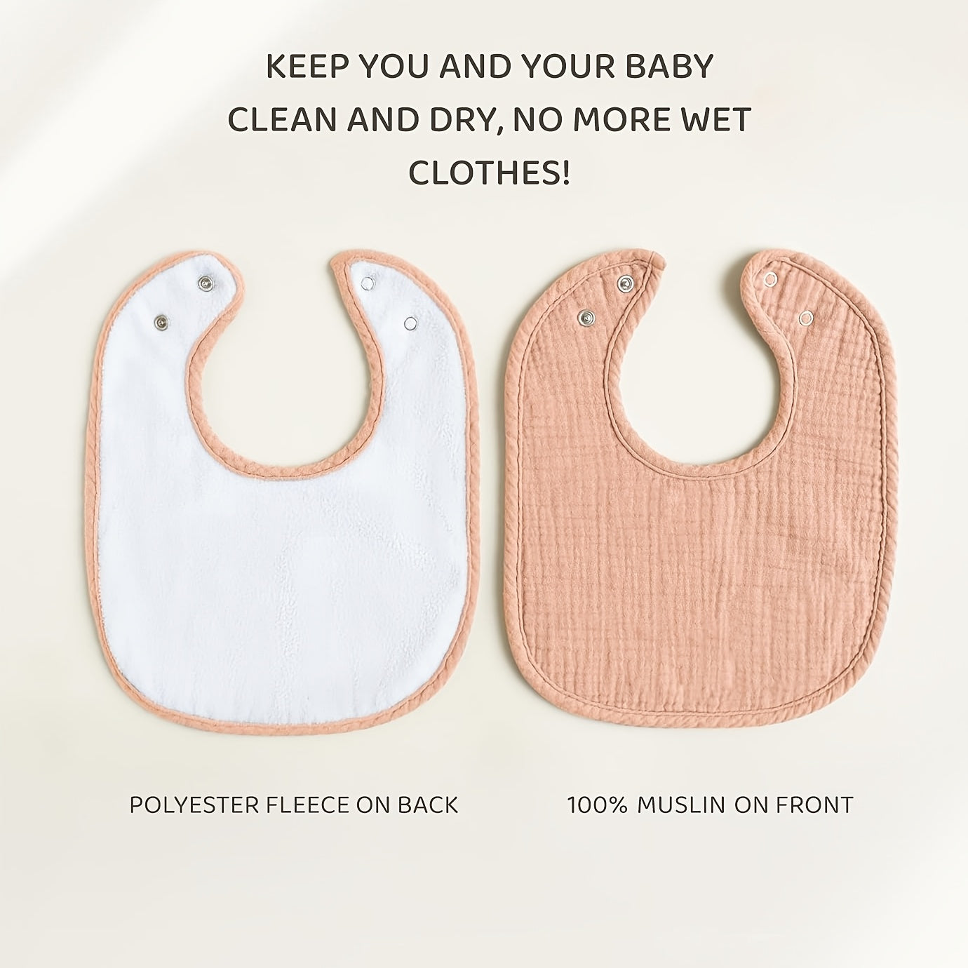 10-Pack Soft Baby Bibs for Boys & Girls - Snap Closure Bandana Bibs with Absorbent Muslin Bib Suitable for Drooling, Teething,, Baby Shower Gifts, New Mom Gifts, Drool Bibs for Mealtime & -the-