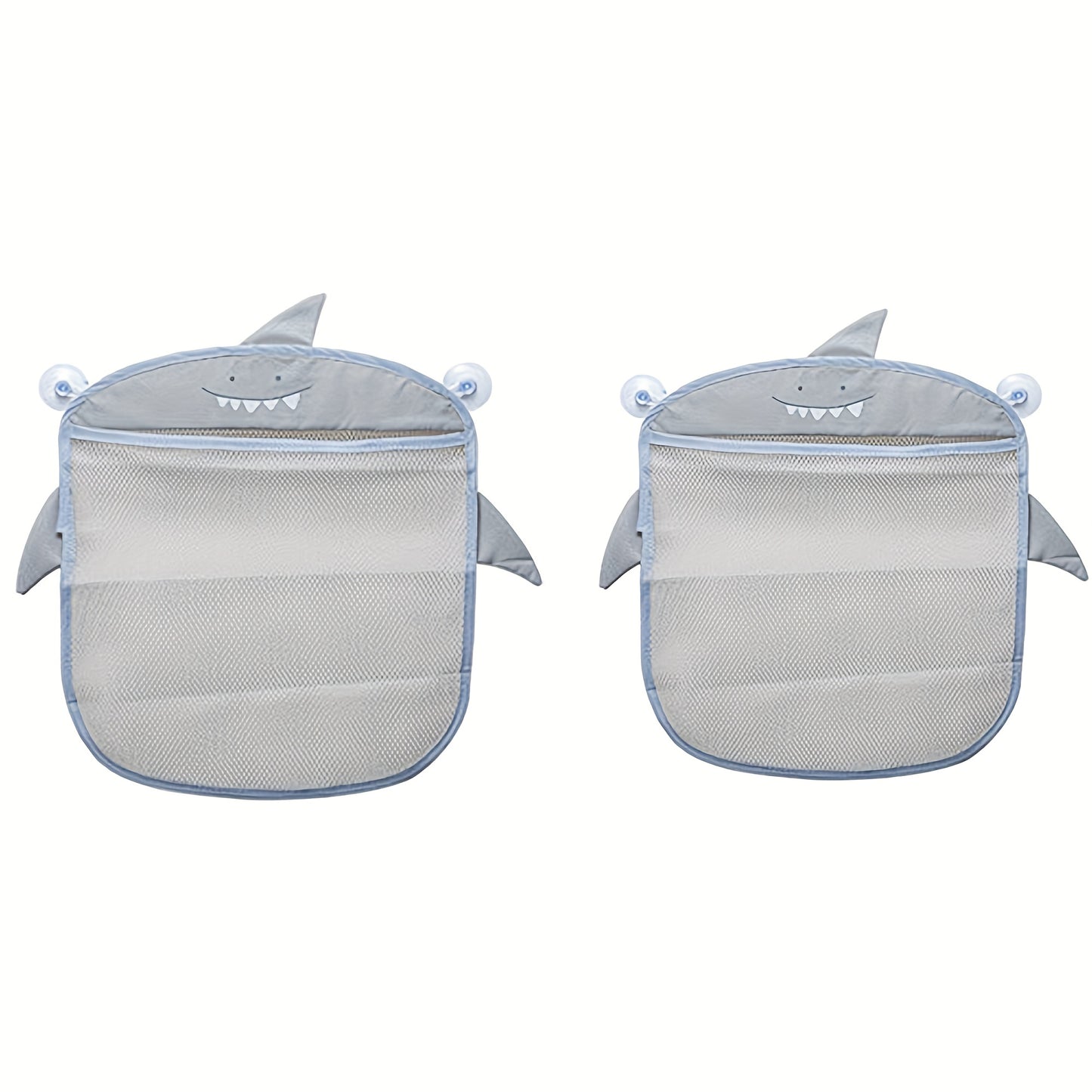 2-Pack Mesh Shower Caddy Bags - Drainable Suction-Cup Storage