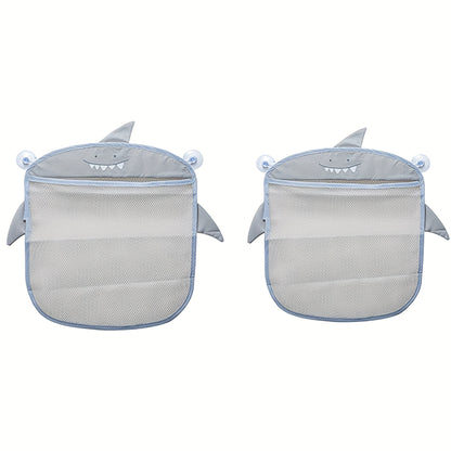 2-Pack Mesh Shower Caddy Bags - Drainable Suction-Cup Storage