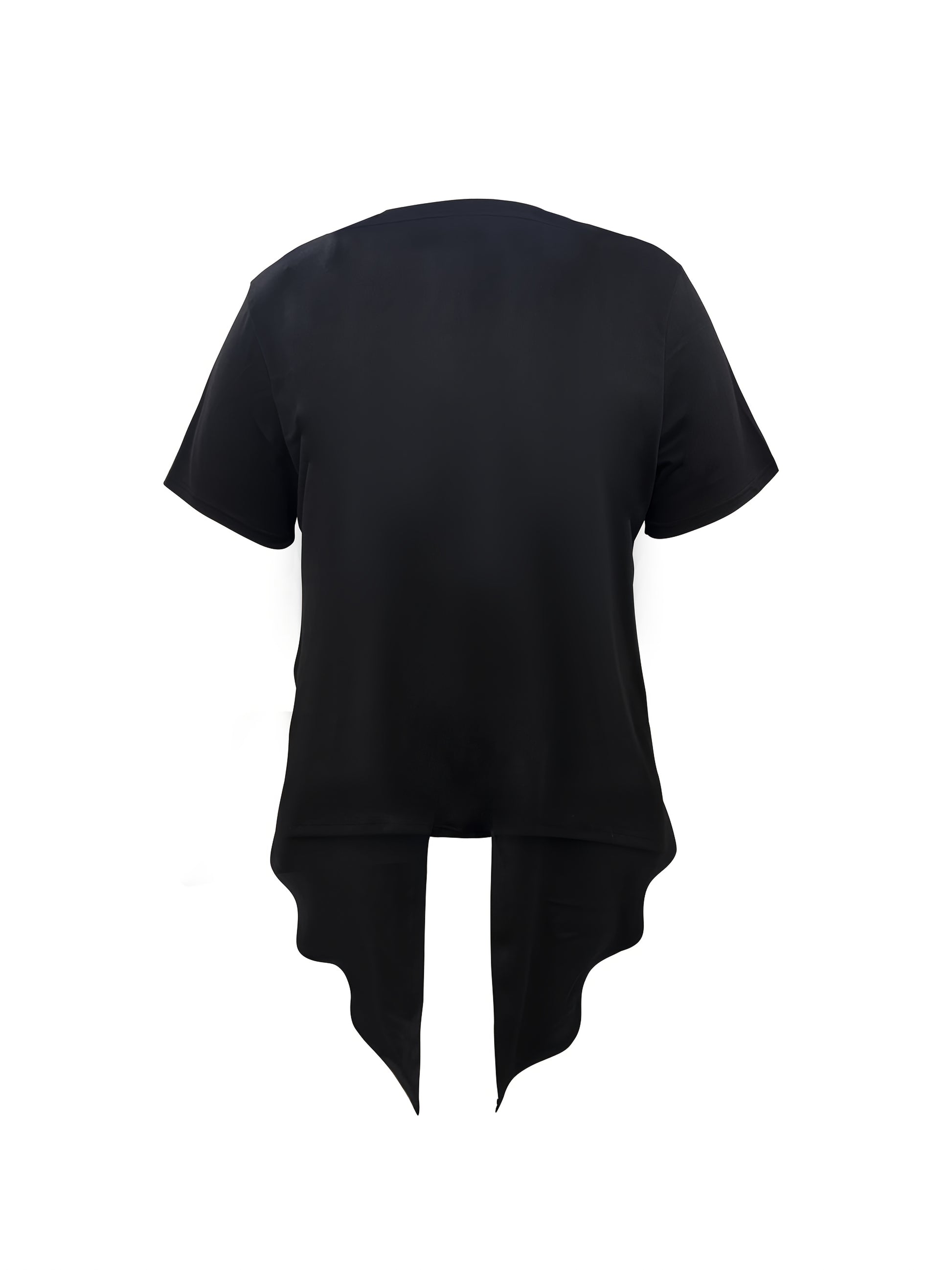 Women's Black Polyester Short-Sleeve Jacket - product view 7