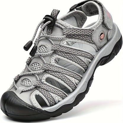 Womens Water Shoes Hiking Sandals Closed Toe Summer Outdoor Adventurous Beach Sandals Lace Adjustable Double Buckle