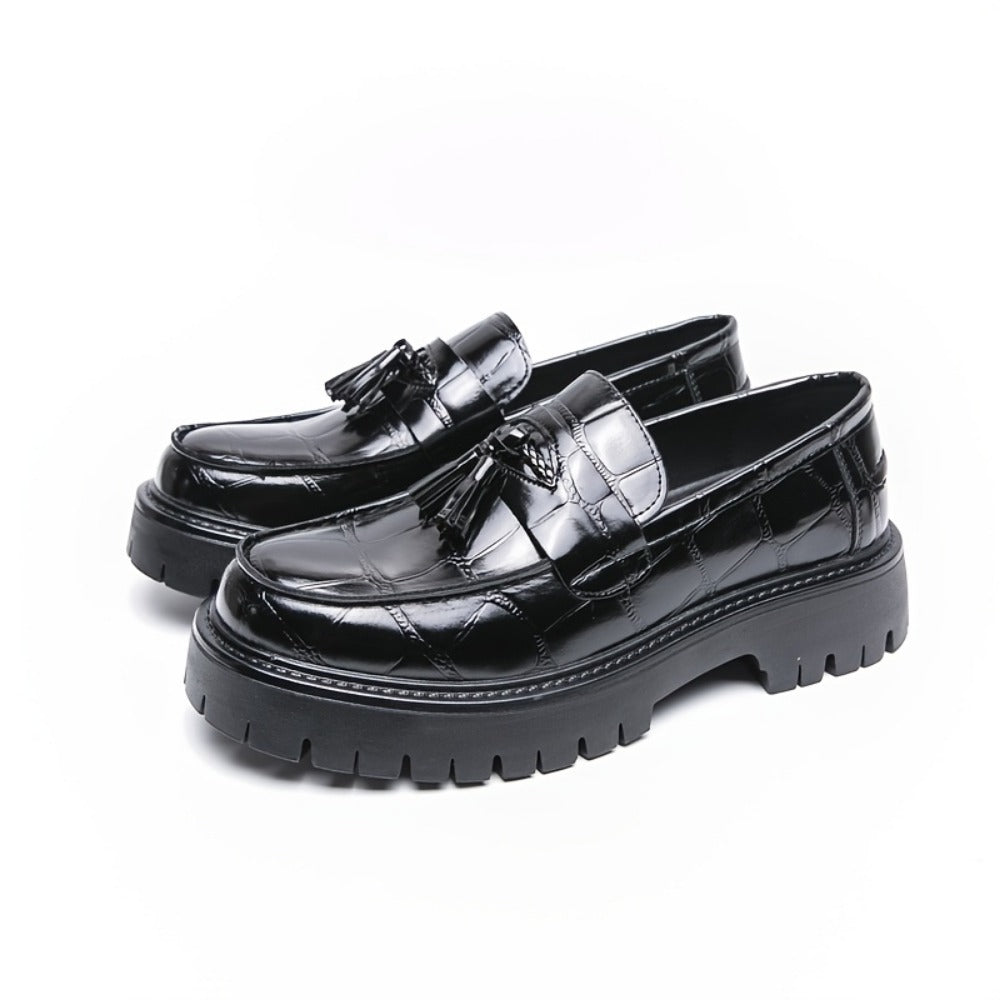 Men's Loafers & Slip-Ons - Platform Sole & Tassel Detail 268965