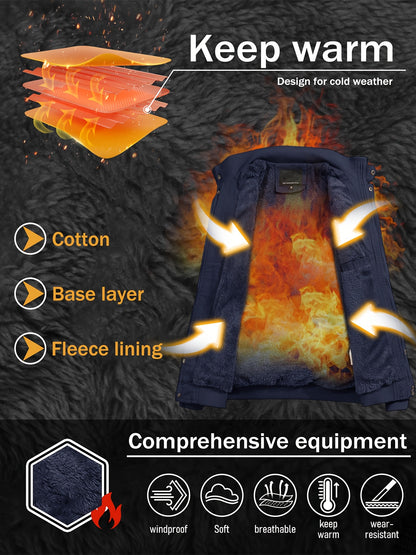Men's Black Cotton Cargo Jacket - product view 17