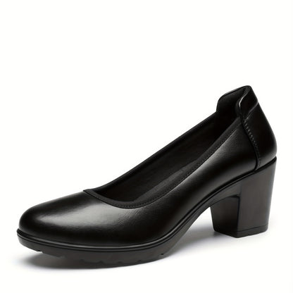 Women's Thick And Low Heel Work Shoes, Comfortable Round Toe Dress, Wedding Shoes, Women Shoes