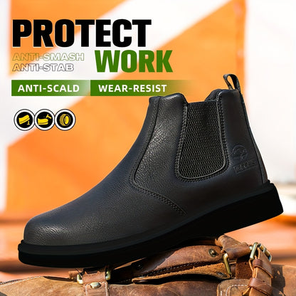 New PU Anti-smash Anti-puncture Men's Daily Casual Labor Insurance Shoes