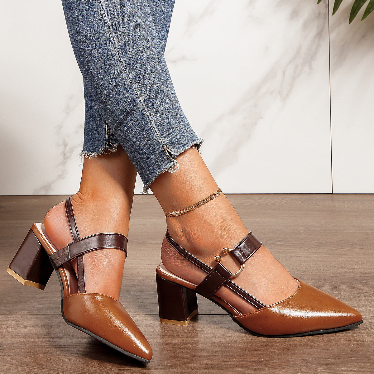 Women's Brown Dress - product view 7