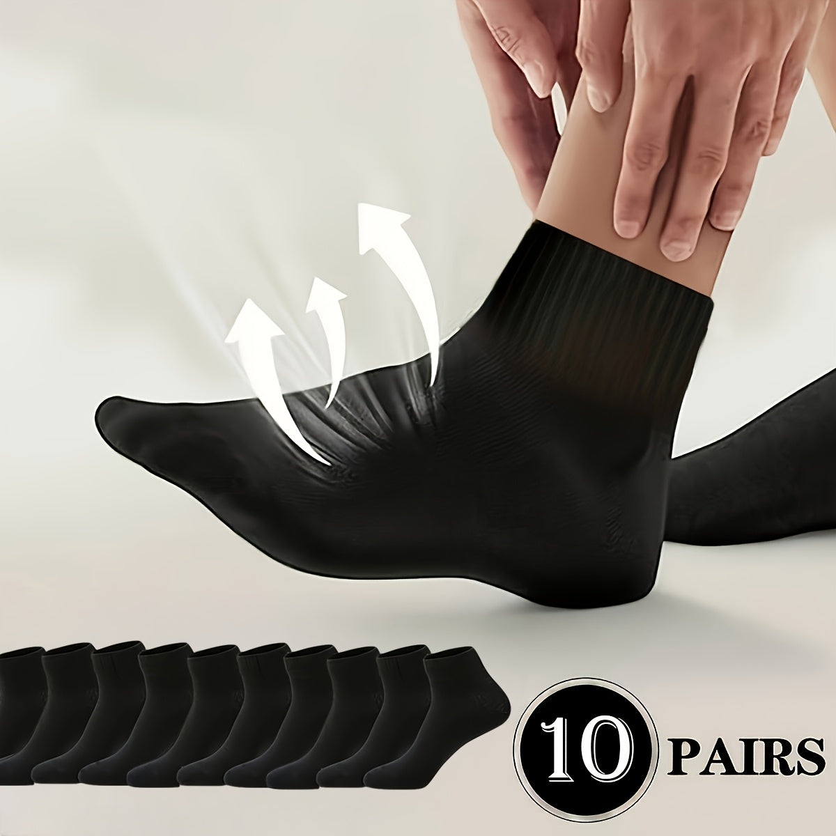 10 Pairsof Black And White Comfortable Sports Men'S And Women'S Same Socks, Neutral, Ankle Socks, Low-top Invisible Socks, Moisture-absorbing And Breathable, Soft And Comfortable, Suitable For Business And Leisure, Home Wear, Sports, College Style