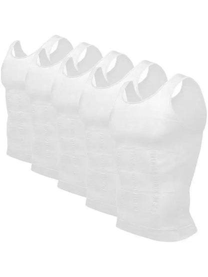 Men's Compression Shaping Tank Tops - 5-Pack Workout Support