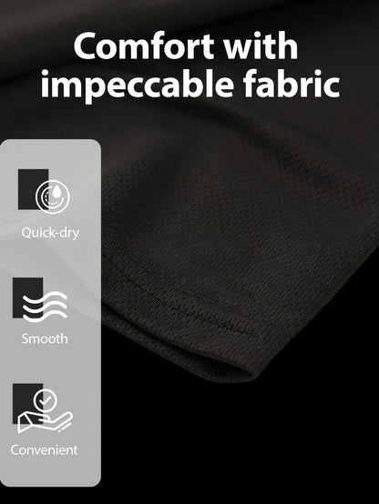 Men's 5-Pack Quick-Dry Long Sleeve Shirts - Breathable Mesh Fabric