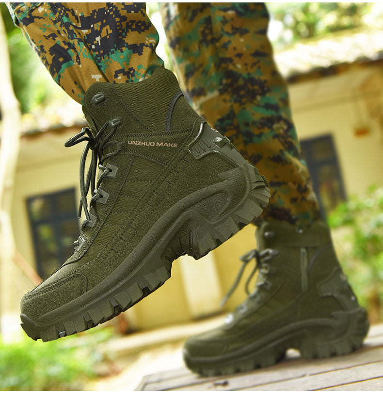 Men's Lightweight Durable High-Top Hiking & Tactical Boots - Multi-Scenario Boots for Outdoor Jungle Hiking & Operational Use. Slip-resistant And Long-lasting, They're Ideal for All-season Outdoor Hiking, Hunting Gear, And Adventure Travel.