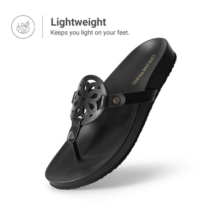 Platform Flip Flops for Women Support Soft Cushion Comfortable Dressy Thong Sandals Slippers for Summer Vacation Walking