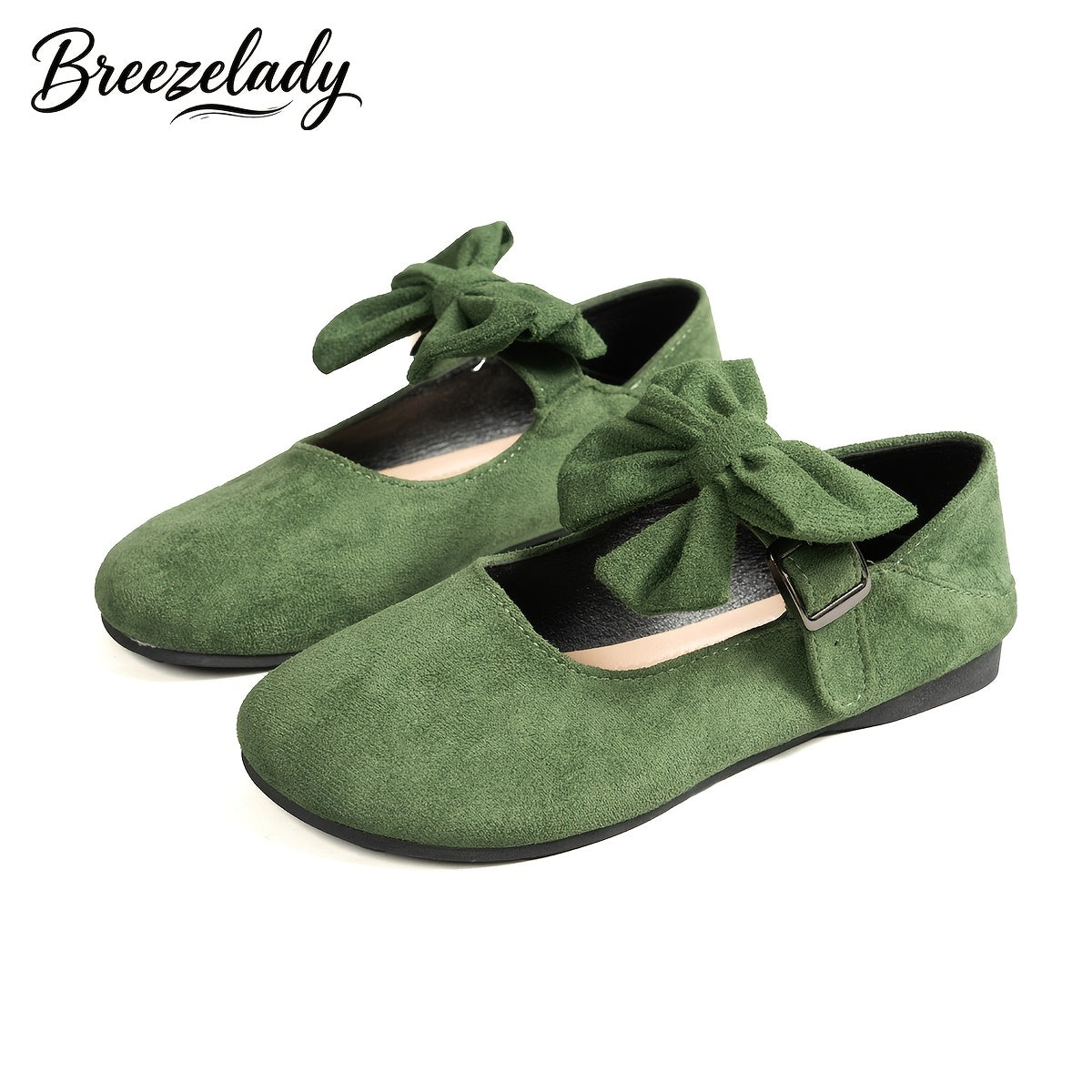 Old Beijing Cloth Shoes Mother'S Shoes New Genuine Metal Buckle Bow Single Shoes Black Work Shoes Soft Sole Comfortable Work Shopping Shoes, Women Shoes