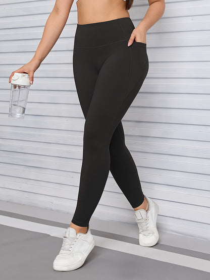 5pcs Women' High Waisted Cropped Leggings with Pockets - Full-Length Suitable for & Casual Attire, Non-Sheer Tummy Pants, Machine Washable Stretchy Base Layer for,, Layering (Year-Round)