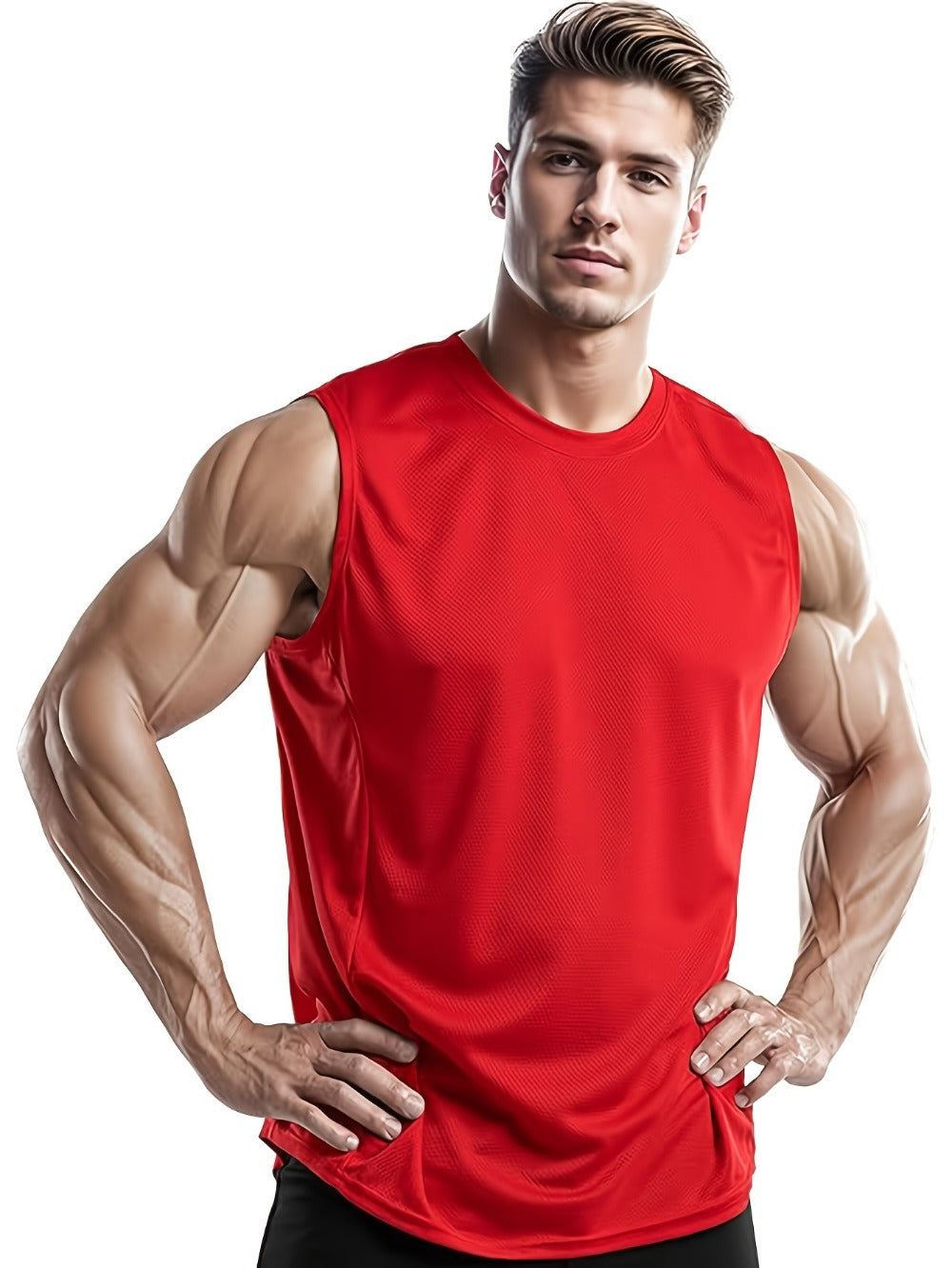 Men's Plus Size Performance Tank Tops - 5-Pack Breathable Sports Vests
