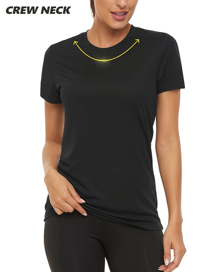 5pcs Of Women's Casual Short Sleeved Breathable Quick Drying S T-shirt, Basketball Outdoor T-shirt
