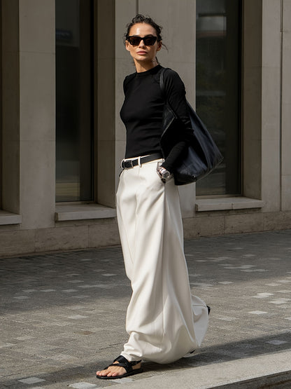 Women's Spring And Autumn New Casual H-line Solid Color Skirt Urban Commuter Skirt